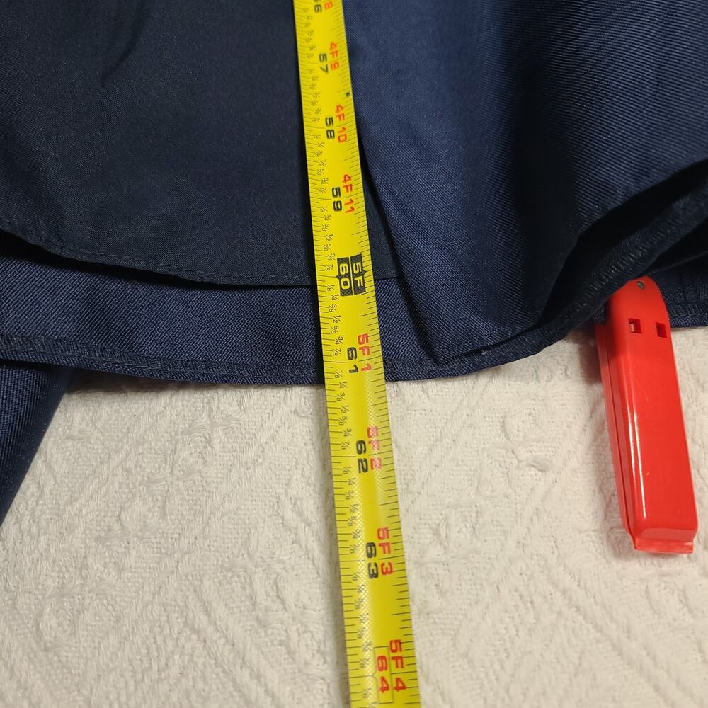 Alfred Sung D770 midnight navy sleeveless satin trumpet gown Size 18 black tie - Picture 8 of 16